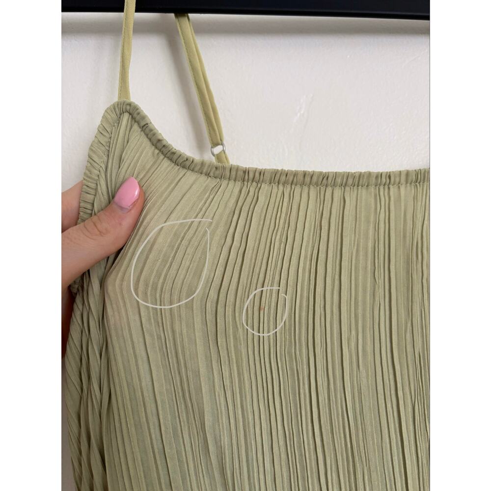 Green Olive Madewell The Goldie Midi Dress in Plissé 10 - Picture 9 of 12